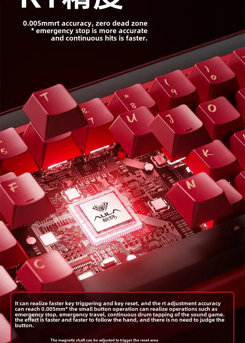 AULA New HERO 68HE/ULTRA INSTOCK Magnetic Switch Gaming Keyboard E-sport Custom Mechanical Wired Keyboard Ergonomics Accessories