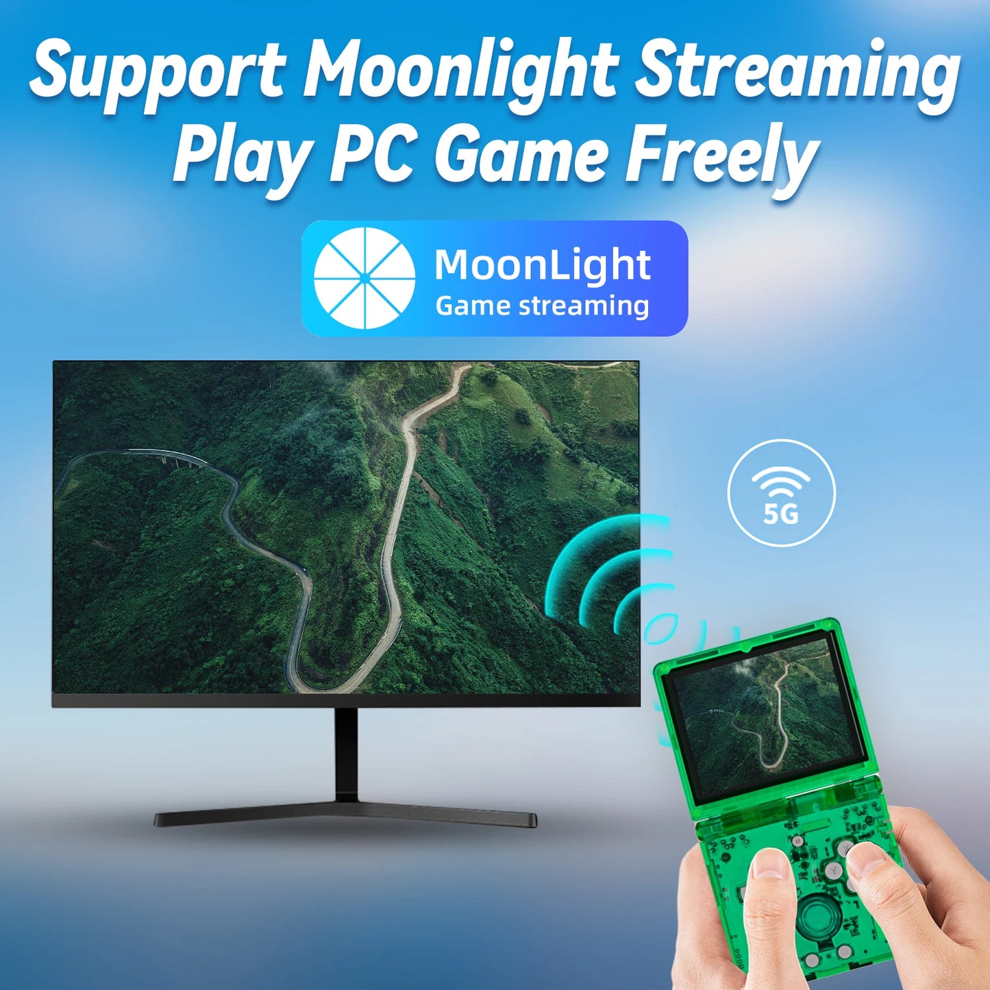 ANBERNIC NEW RG35XXSP Flip Handheld Game Console 3.5 Inch IPS Clamshell Video Gaming Console 64 Bit Linux System 64G Online Play