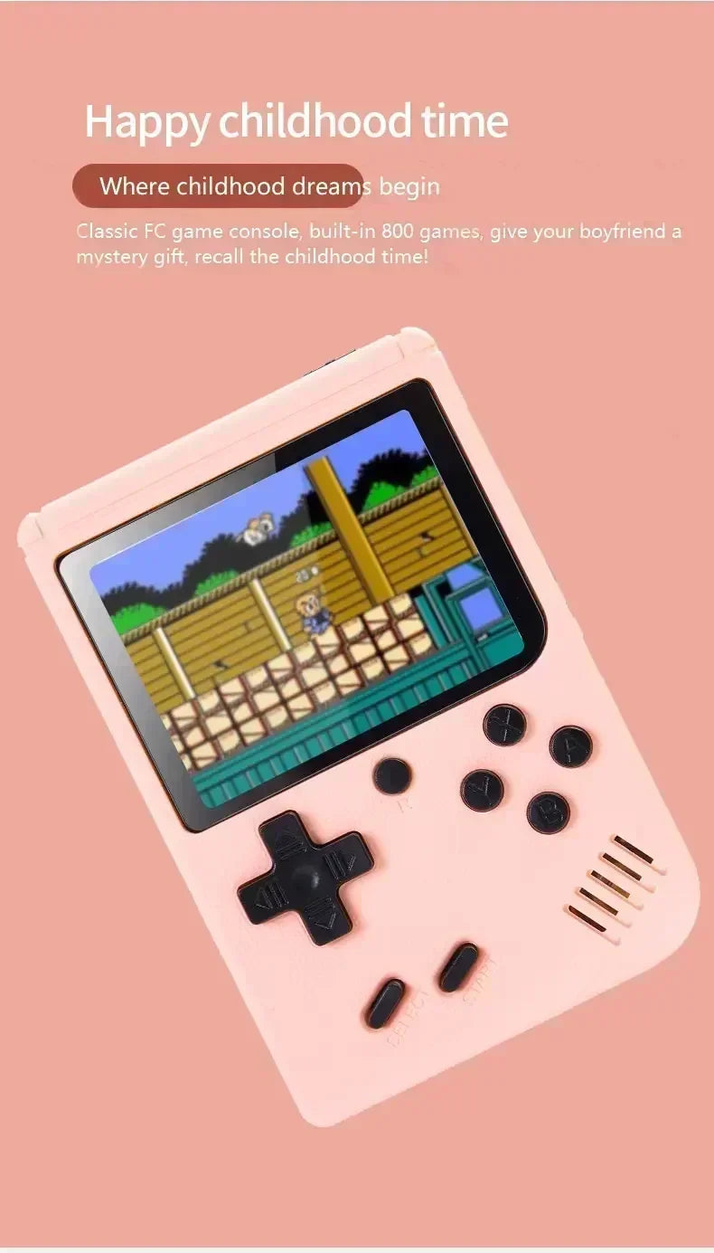 8-Bit Video Game Console 3.0 Inch LCD Retro Portable Mini Game Player Built-in 500 games AV Handheld Game Console For Kids Gift