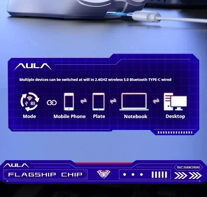 AULA New HERO 68HE/ULTRA INSTOCK Magnetic Switch Gaming Keyboard E-sport Custom Mechanical Wired Keyboard Ergonomics Accessories