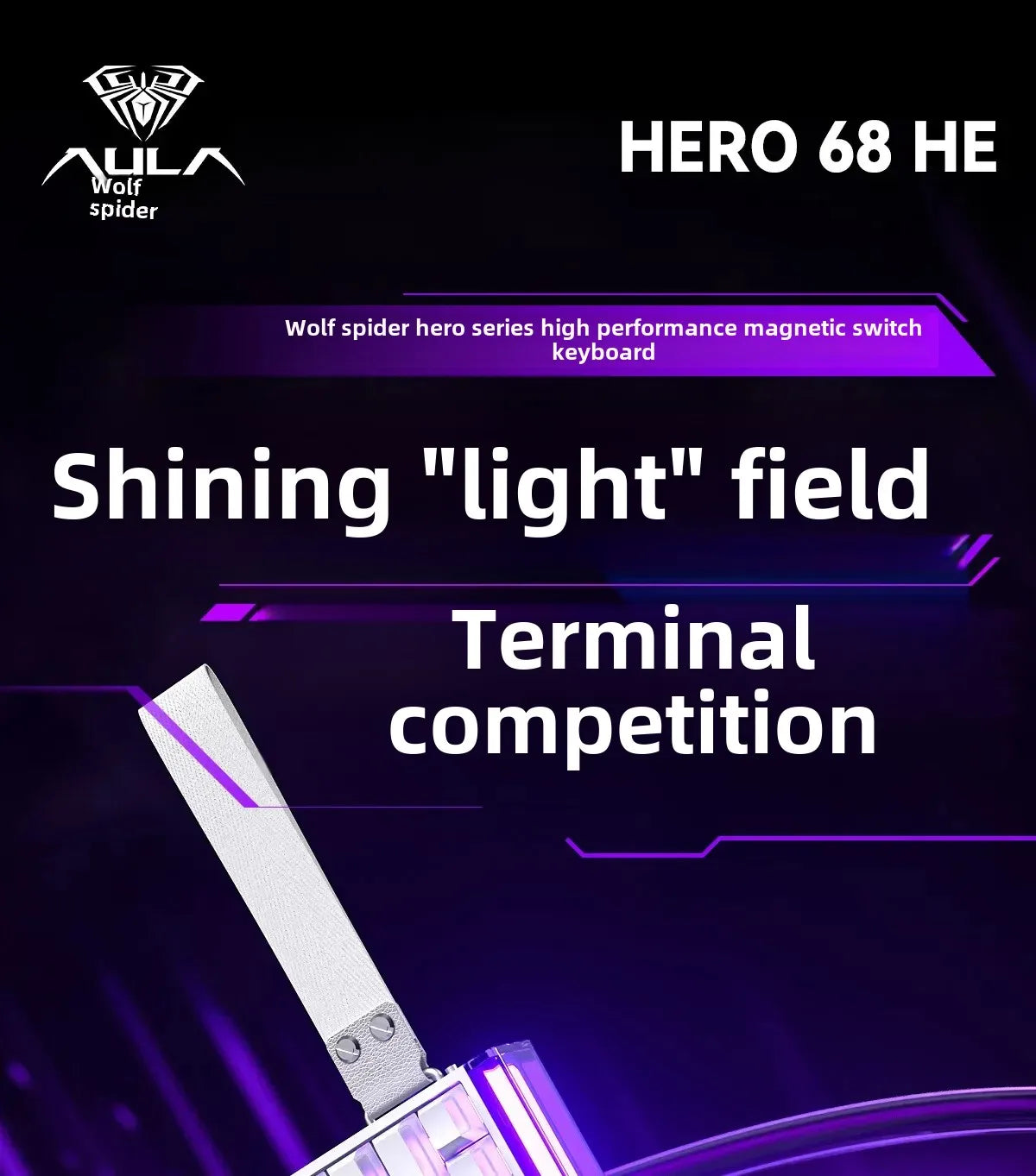 AULA New HERO 68HE/ULTRA INSTOCK Magnetic Switch Gaming Keyboard E-sport Custom Mechanical Wired Keyboard Ergonomics Accessories