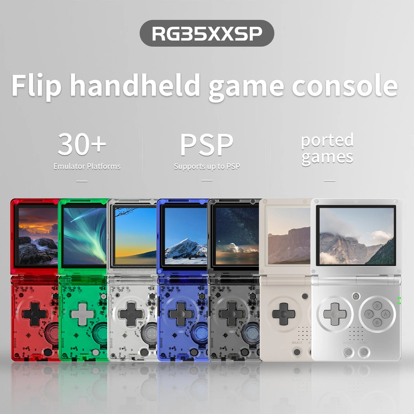 ANBERNIC NEW RG35XXSP Flip Handheld Game Console 3.5 Inch IPS Clamshell Video Gaming Console 64 Bit Linux System 64G Online Play