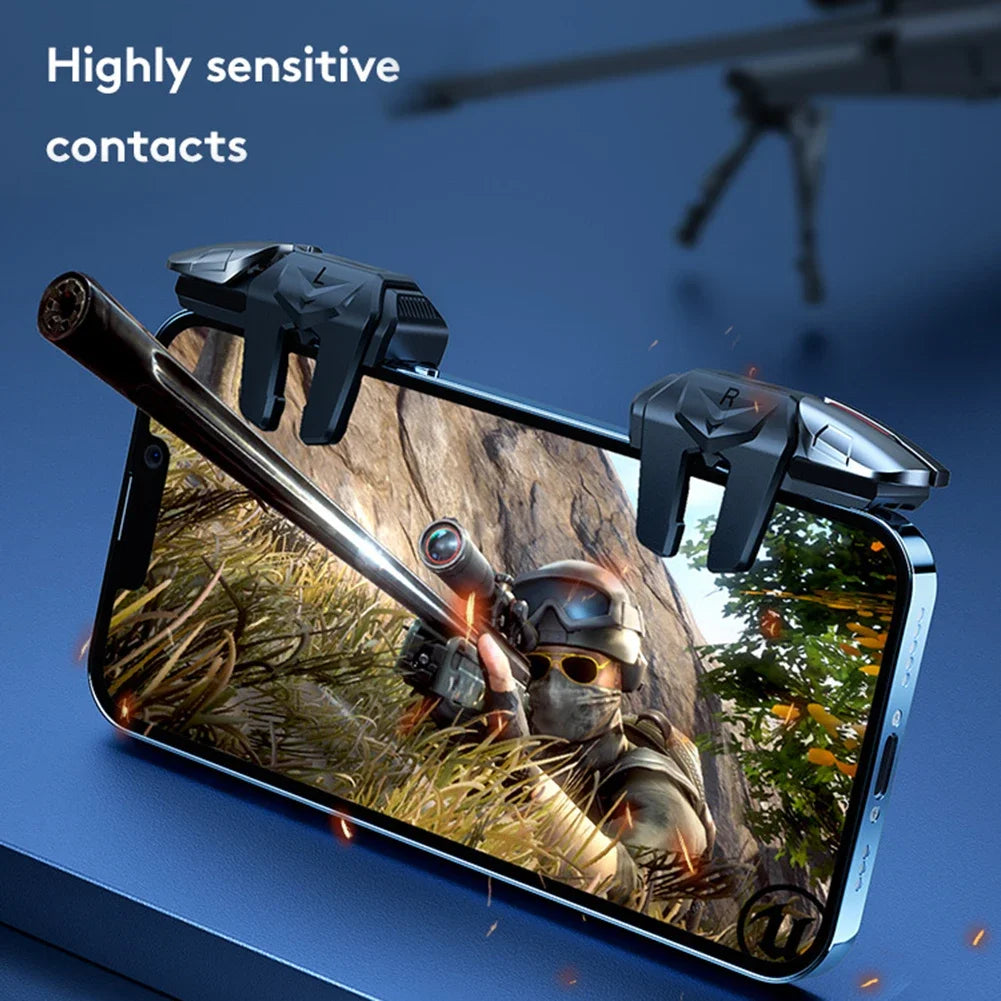 X8 Mobile Game Trigger For PUBG Phone Gaming Controller 6 Finger Trigger Sensitive Shooting Gamepad L1 R1 Aim Keys Gaming Handle