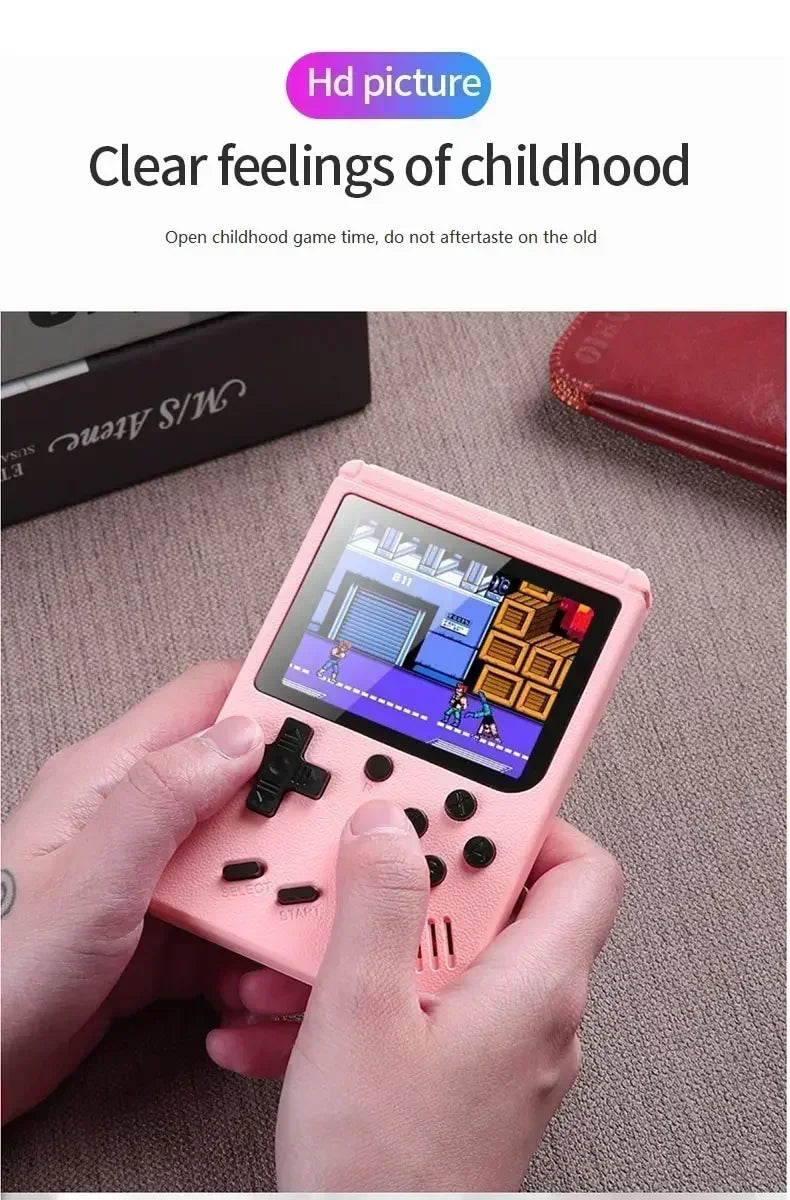8-Bit Video Game Console 3.0 Inch LCD Retro Portable Mini Game Player Built-in 500 games AV Handheld Game Console For Kids Gift