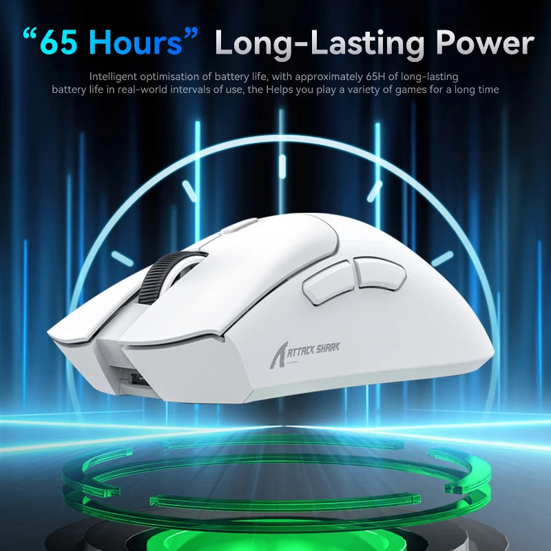 R1 Superlight Mouse Bluetooth 2.4G Wireless Gaming Mouse PixArt PAW3311 Gaming Sensor 6 Adjustable DPI for Office Game