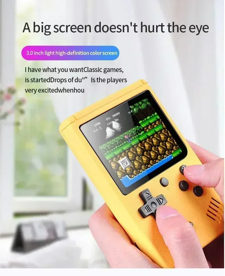 8-Bit Video Game Console 3.0 Inch LCD Retro Portable Mini Game Player Built-in 500 games AV Handheld Game Console For Kids Gift