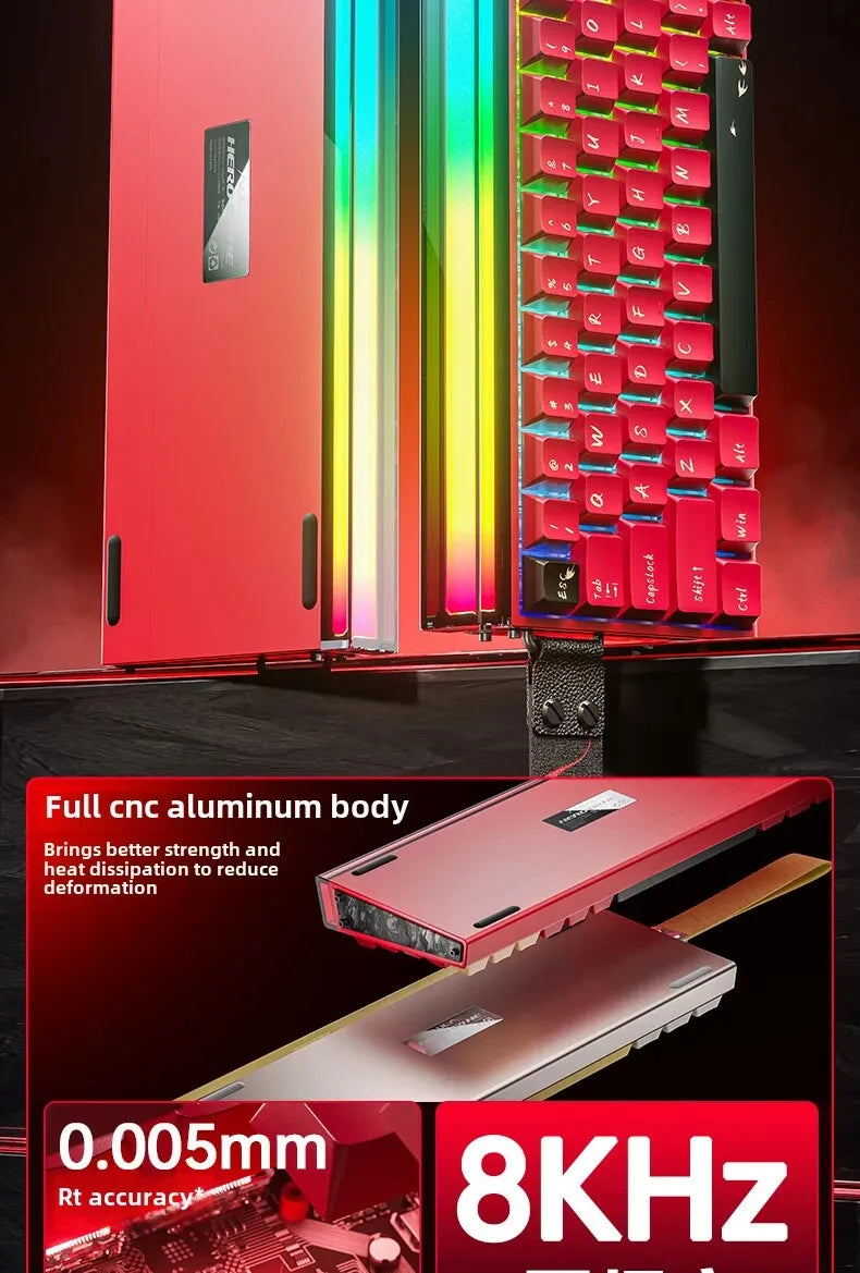 AULA New HERO 68HE/ULTRA INSTOCK Magnetic Switch Gaming Keyboard E-sport Custom Mechanical Wired Keyboard Ergonomics Accessories
