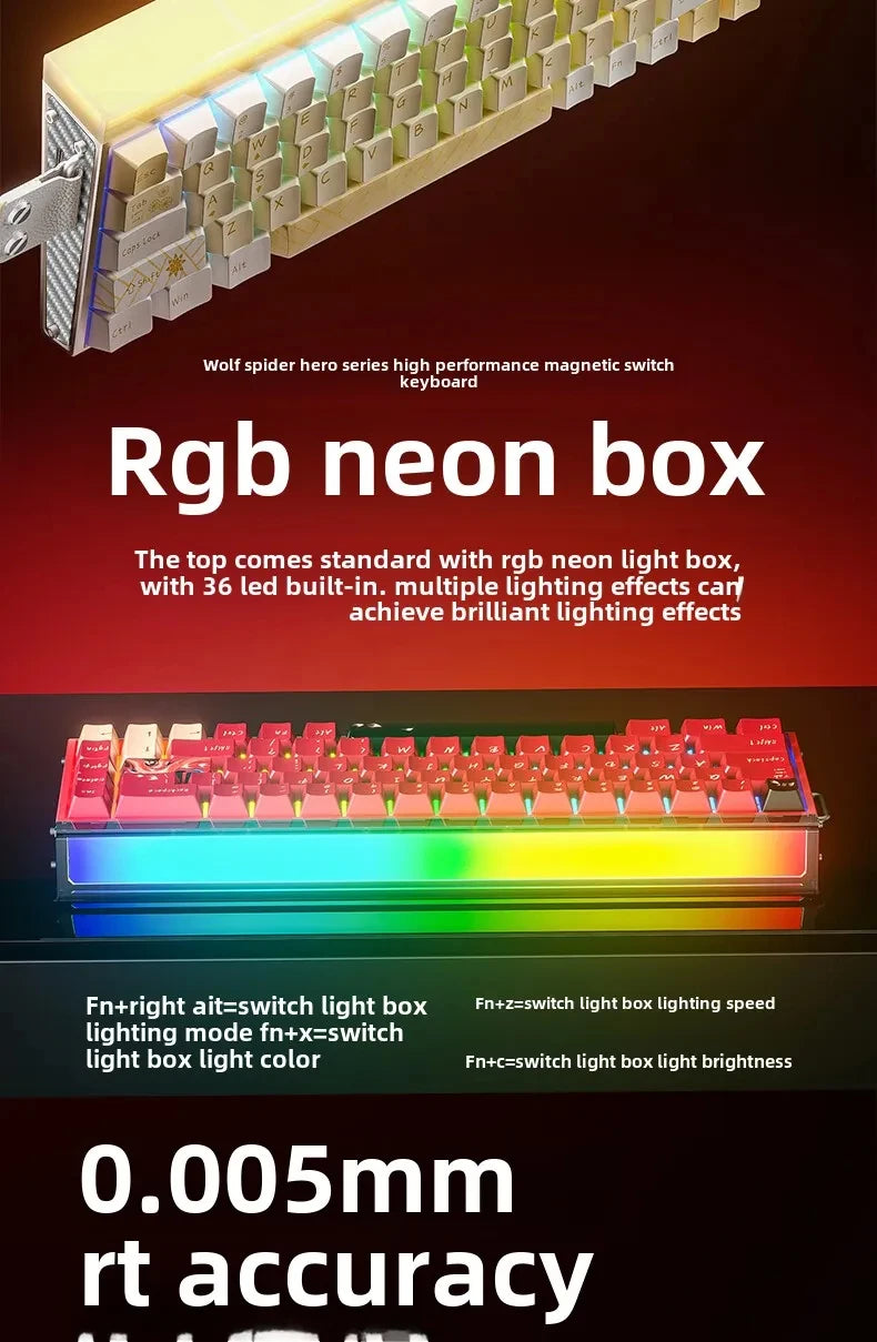 AULA New HERO 68HE/ULTRA INSTOCK Magnetic Switch Gaming Keyboard E-sport Custom Mechanical Wired Keyboard Ergonomics Accessories
