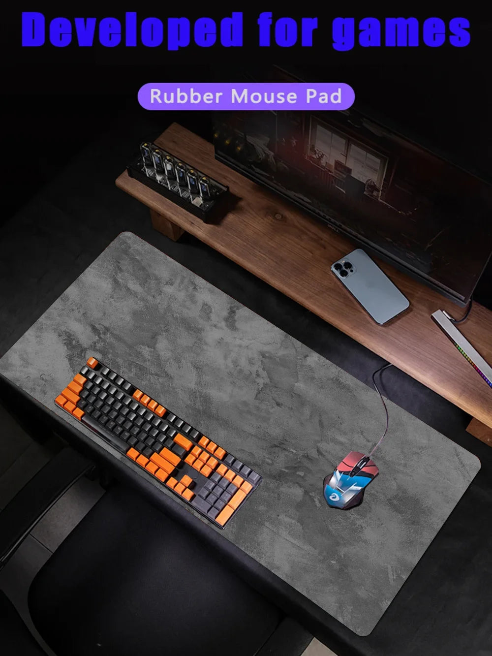 Large size desk mat 900x400mm overlock mouse pad xxl Desktop keyboard desk mat Grey series gaming mouse pad Computer accessories