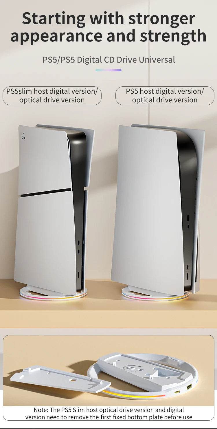 For PS5/PS5 PRO Ultra-thin Console Replacement Parts for Console Bracket Anti-slip Vertical Base Gaming Accessories