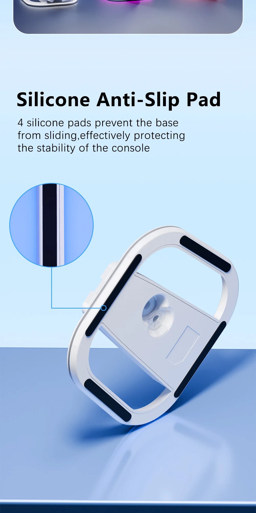 RGB Vertical Stand for PS5,PS5 slim,PS5 pro Console with Anti Slip Pad Disc Digital Versions with 7 LED Lights
