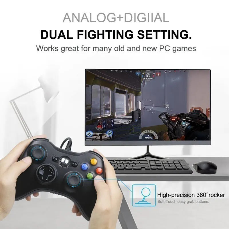 2.4g Wireless Gamepad Gaming Controller for Xbox 360/ PS3/Pc Video Game Consoles 3D Rocker Joystick Game Handle Accessories
