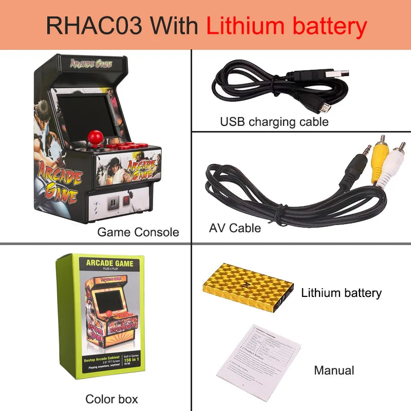 Handheld Game Console Portable Retro Mini Arcade Game Machine With 156 Video Games for Sega 2.8 Inch Consolas De Videojuegos
