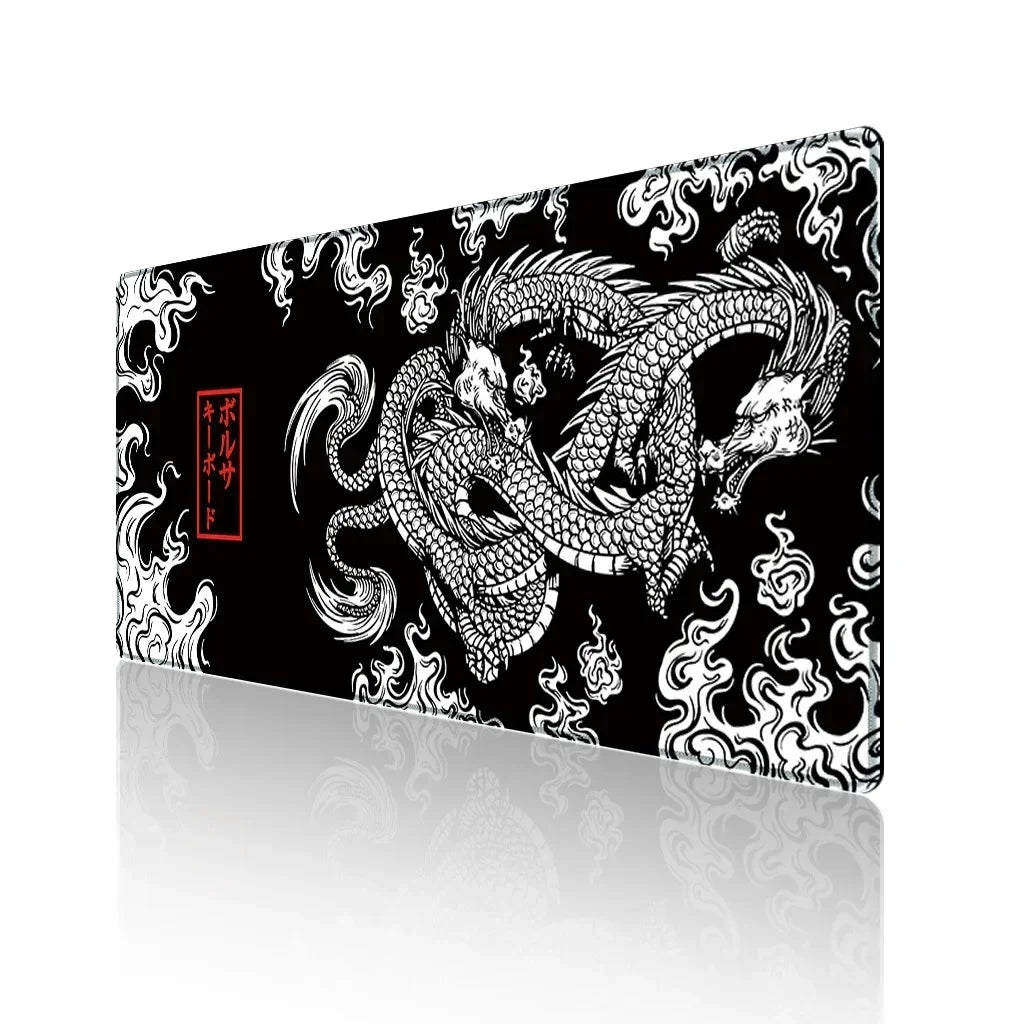 large Japanese dragon gaming mouse pad XXL keyboard  machine deskmat on the table speed mats animation carpet rubber rug 40*90cm