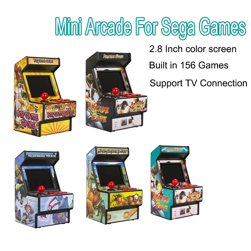 Handheld Game Console Portable Retro Mini Arcade Game Machine With 156 Video Games for Sega 2.8 Inch Consolas De Videojuegos