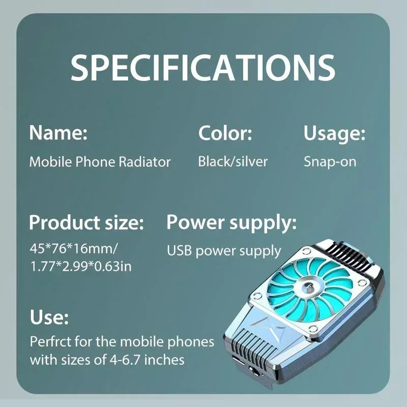 H15/G6 Portable Mini Back-clip Radiator Mobile Phone Cooling Fan for IPhone 15 IOS Android Gaming Accessories PUBG Game Cooler